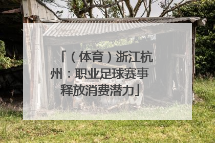 （体育）浙江杭州：职业足球赛事释放消费潜力