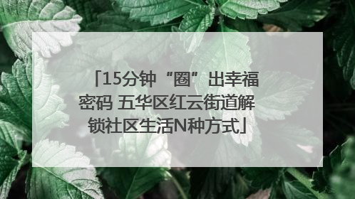 15分钟“圈”出幸福密码 五华区红云街道解锁社区生活N种方式