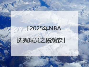 2025年NBA选秀球员之杨瀚森