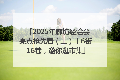 2025年廊坊经洽会亮点抢先看（三）丨6街16巷，邀你逛市集