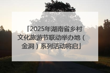 2025年湖南省乡村文化旅游节联动举办地（金洞）系列活动将启