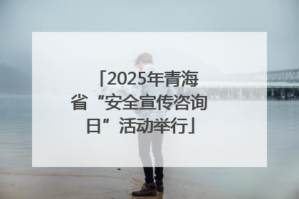 2025年青海省“安全宣传咨询日”活动举行