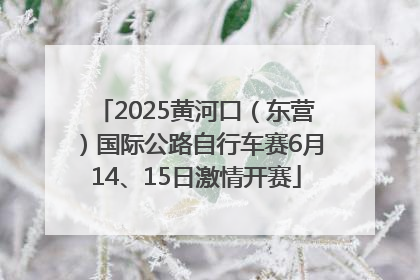 2025黄河口（东营）国际公路自行车赛6月14、15日激情开赛