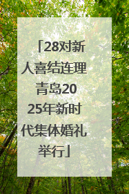 28对新人喜结连理 青岛2025年新时代集体婚礼举行