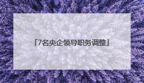7名央企领导职务调整