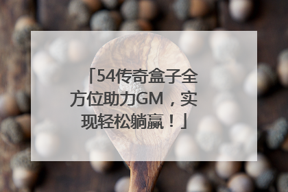 54传奇盒子全方位助力GM，实现轻松躺赢！