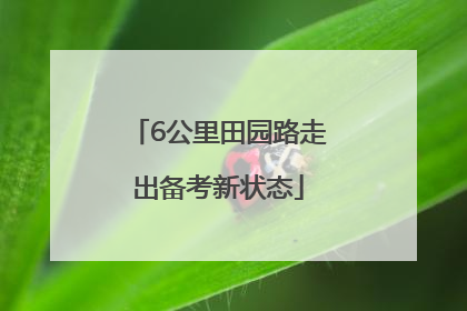 6公里田园路走出备考新状态